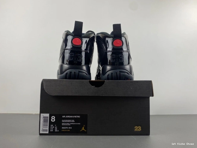 1st Kicks 302370-014 Retro Bred Air Jordan 9 Patent 0709